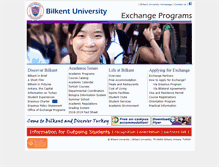 Tablet Screenshot of exchange.bilkent.edu.tr