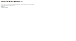 Desktop Screenshot of listweb.bilkent.edu.tr