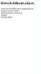 Mobile Screenshot of listweb.bilkent.edu.tr