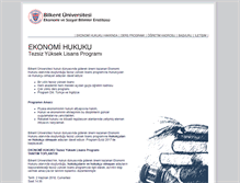 Tablet Screenshot of ekonomihukuku.bilkent.edu.tr