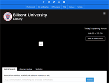 Tablet Screenshot of library.bilkent.edu.tr