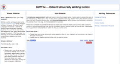 Desktop Screenshot of bilwrite.bilkent.edu.tr