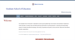 Desktop Screenshot of gse.bilkent.edu.tr