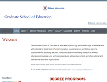 Tablet Screenshot of gse.bilkent.edu.tr